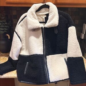 Elan Black and White Teddy Jacket